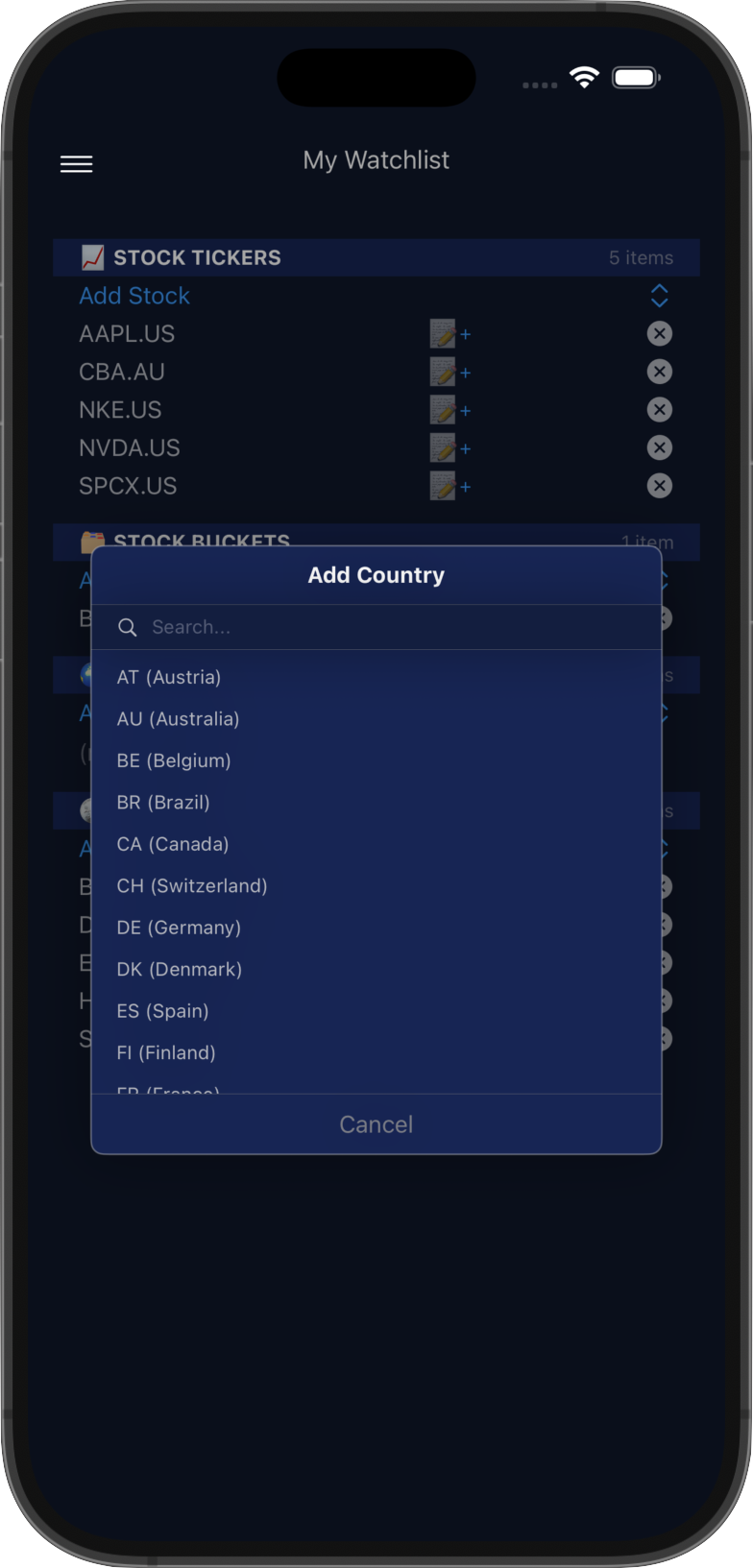 Add Country
