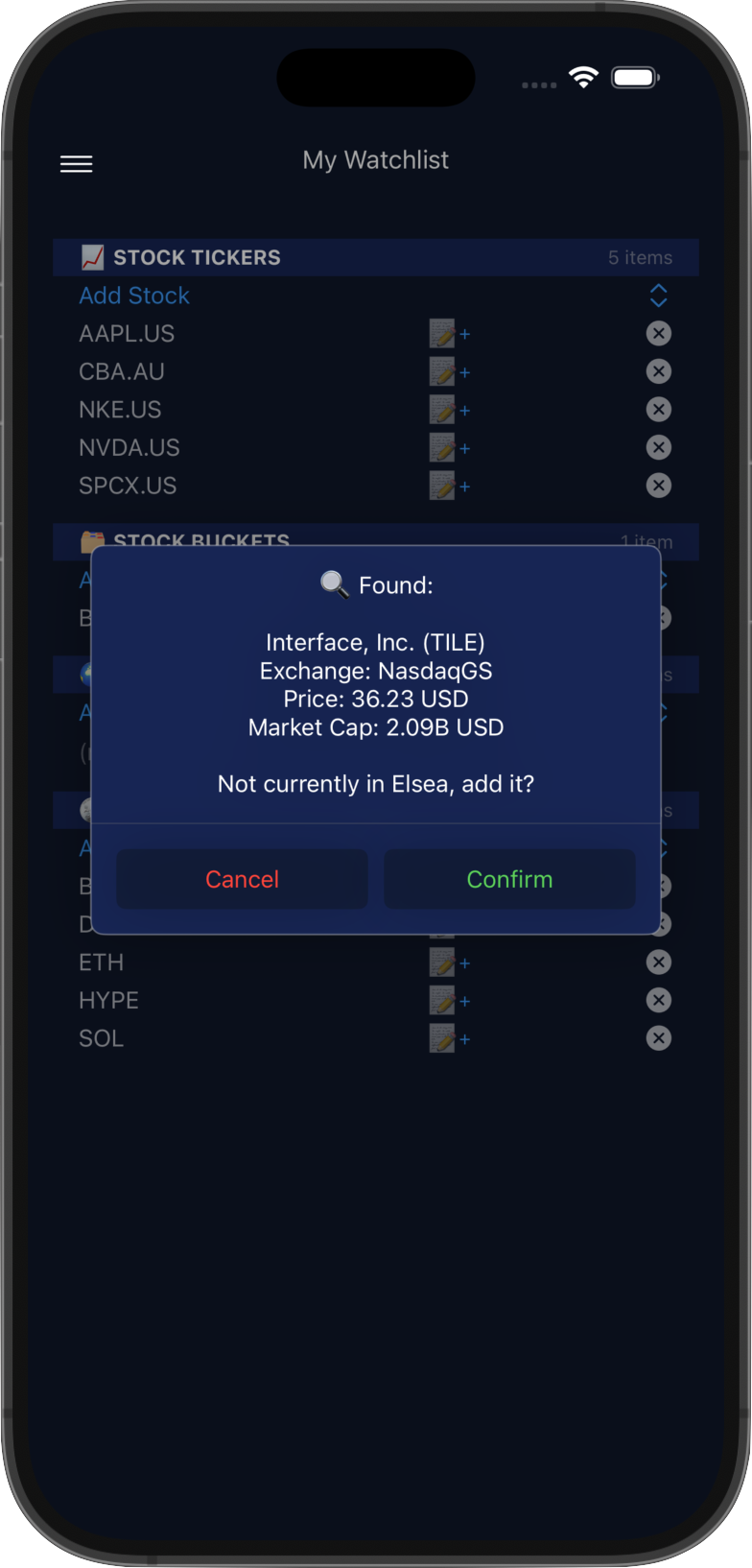 Add Ticker